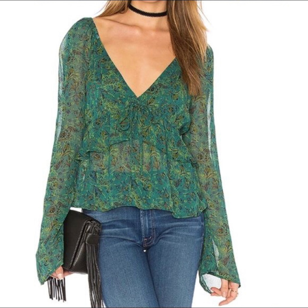 FP Ruffle waist Bell Sleeved top